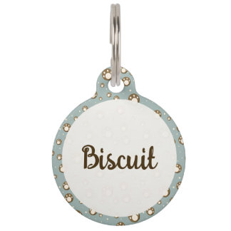 Médaillon Pour Animaux Pâtes de biscuits à empreintes de pattes Monogramm
