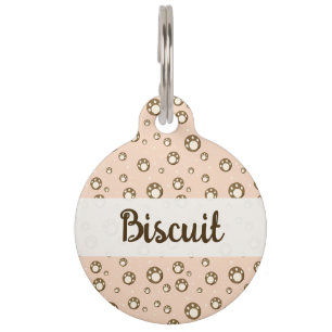 Médaillon Pour Animaux Pâtes de biscuits empreintes de pattes motif orang