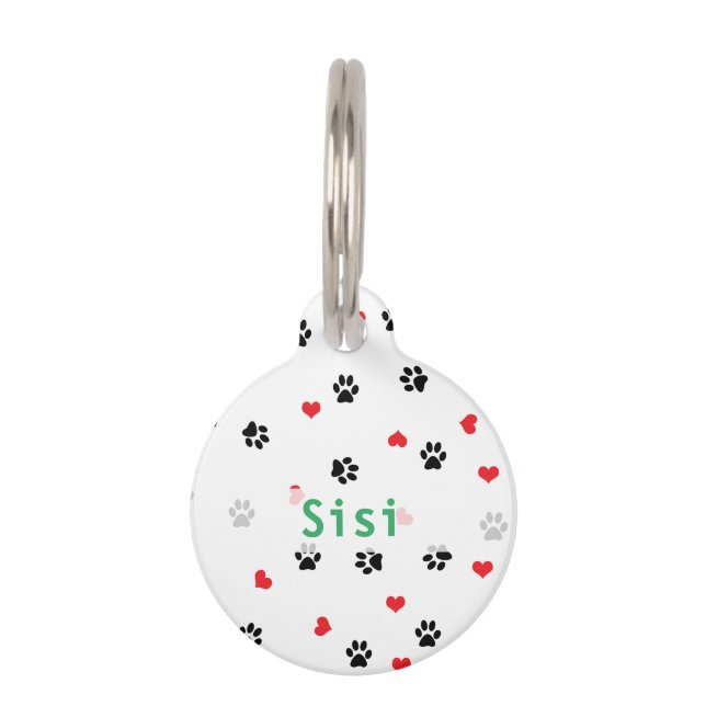 Médaillon Pour Animaux Patte claire douce mignonne d'animal familier et (Devant)