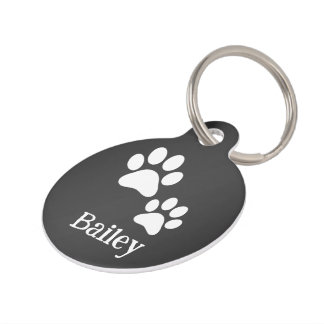 Médaillon Pour Animaux Patte de compagnie simple (Bailey)
