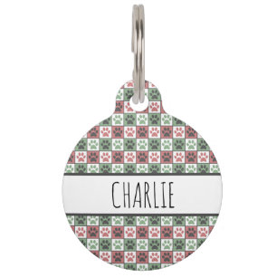 Médaillon Pour Animaux Patters de Red and Green