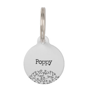 Médaillon Pour Animaux Pavot floral mou