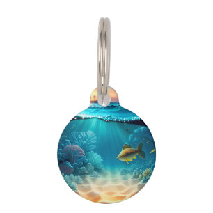 Médaillon Pour Animaux Paysage sous-marin tropical