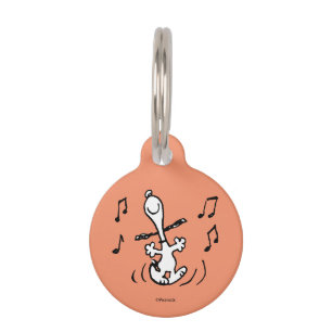 Médaillon Pour Animaux Peanuts   Snoopy dansant