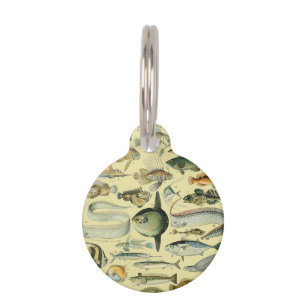 Médaillon Pour Animaux Pêche scientifique vintage