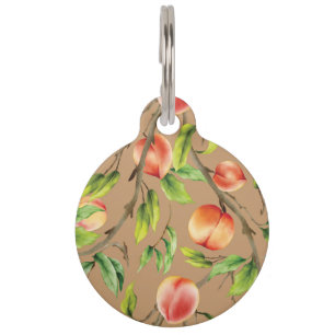 Médaillon Pour Animaux Pêches sur l'arbre