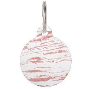 Médaillon Pour Animaux Peinture abstraite en marbre rose