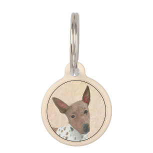 Médaillon Pour Animaux Peinture américaine sans poil Terrier - Chien Art
