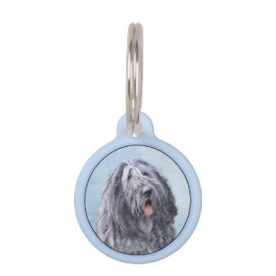 Médaillon Pour Animaux Peinture Bergamasco Sheepdog - Chien original mign