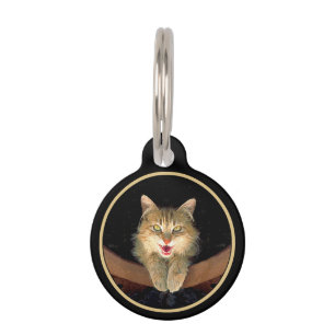 Médaillon Pour Animaux Peinture de chats artisanaux - Cute art original d
