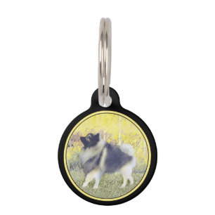 Médaillon Pour Animaux Peinture en teint de Keeshond - jolie art original