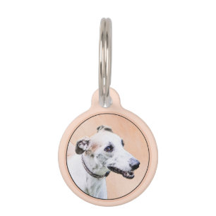 Médaillon Pour Animaux Peinture Greyhound - Cute Original Chien Art