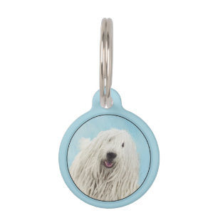 Médaillon Pour Animaux Peinture Komondor - Cute Original Chien Art
