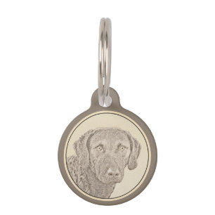 Médaillon Pour Animaux Peinture originale de chien par Retriever de Chesa