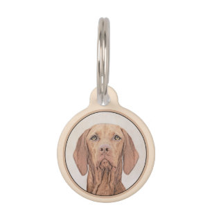 Médaillon Pour Animaux Peinture Vizsla - Joli art original chien
