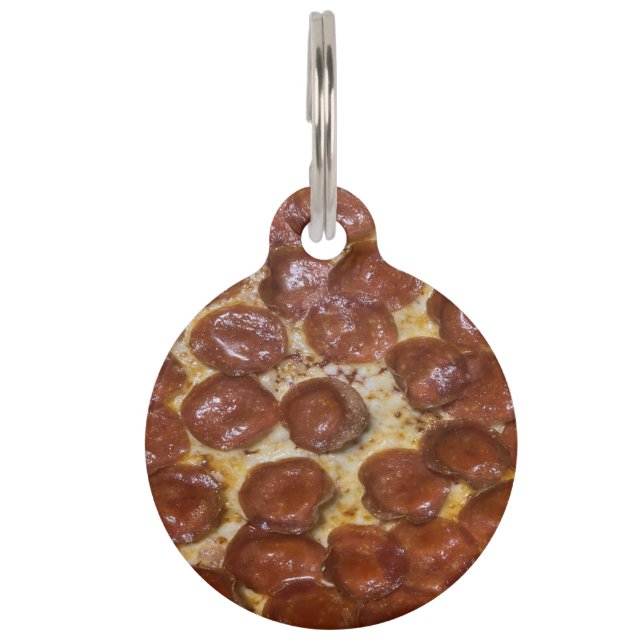 Médaillon Pour Animaux Pepperoni Pizza (Devant)