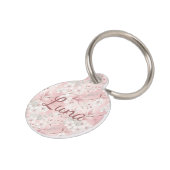 Médaillon Pour Animaux Personalized Bloom Sakura Pink Burgundy (Côté )