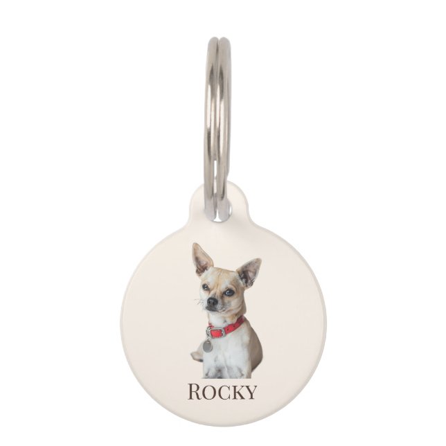 Médaillon Pour Animaux Personalized Dog Photo | Custom Pet Name  (Devant)