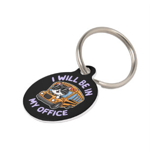 Médaillon Pour Animaux Personnalisable sera dans mon bureau Cute Cat Driv