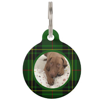 Médaillon Pour Animaux Personnaliser Chien Vert Forbes Tartan