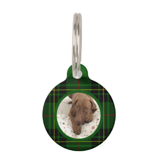 Médaillon Pour Animaux Personnaliser Chien Vert Forbes Tartan