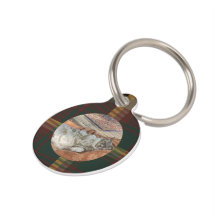 Personnaliser Maple Leaf Tartan Burgundy Cat