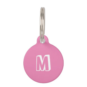 Médaillon Pour Animaux Personnaliser, personnaliser chien rose clair, ani