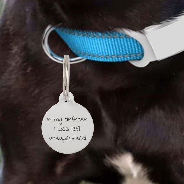 Médaillon Pour Animaux Pet Chien Chat Drôle Humour ID Personnaliser perdu (Créateur téléchargé)