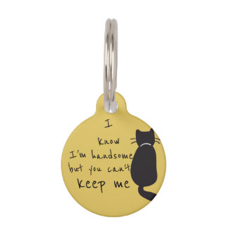 Médaillon Pour Animaux Pet Chien Chat Drôle Humour ID Personnaliser perdu