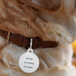 Médaillon Pour Animaux Pet Chien Chat Snack Finder Drôle Humour Personnal