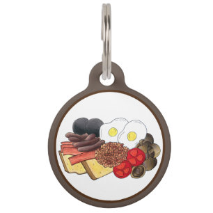 Médaillon Pour Animaux Petit déjeuner anglais complet Royaume-Uni Cuisine