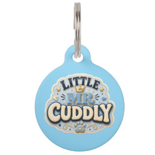 Médaillon Pour Animaux Petit Monsieur Câlin Insigne d'identification pour