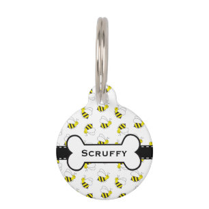 Médaillon Pour Animaux Petits mignons gaffent le motif d'abeille