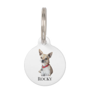 Médaillon Pour Animaux Photo de chien personnalisé   Nom de l'animal pers