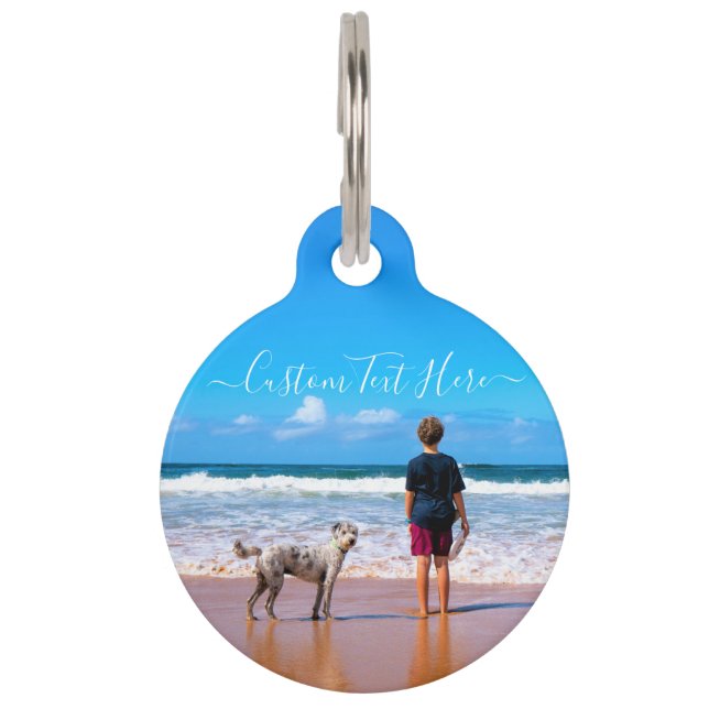 Médaillon Pour Animaux Photo personnalisée et ID d'animal de compagnie te (Devant)