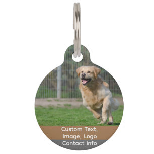 Médaillon Pour Animaux Photo personnalisée Tags, Chien, Chat ou