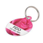 Médaillon Pour Animaux Photo Pink Rose Wedding (Côté )