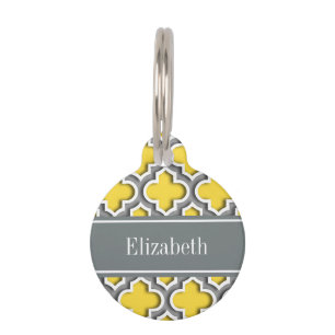 Médaillon Pour Animaux Pineapple Dk Gray Moroccan #5DS Char