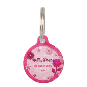 Médaillon Pour Animaux Pink at Play Jeweled ID PERSONNALISÉ