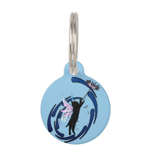 Médaillon Pour Animaux Pissenlit Chat Cosmique