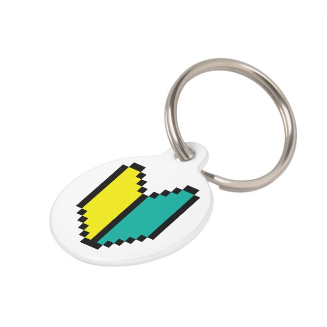 Médaillon Pour Animaux Pixel 8 bits Wakaba / Mark Shoshinsha (Côté )