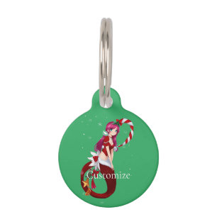 Médaillon Pour Animaux Pixie de Noël Mermaid Thunder_Cove