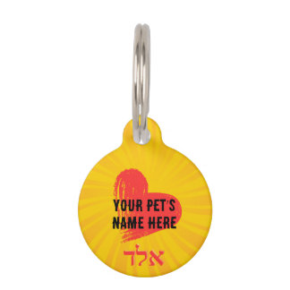 Médaillon Pour Animaux Placa para mascotas, Pequeña, ¨b'li ayin hara¨