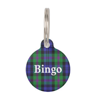 Médaillon Pour Animaux Plaid de tartan heureux de Baird de clan d'animal