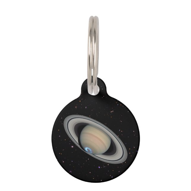 Médaillon Pour Animaux Planète Saturn Starry Sky (Devant)