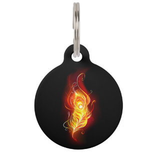 Médaillon Pour Animaux Plumes de paquetage de feu