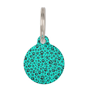 Médaillon Pour Animaux Poches de chien noir et blanc Pointe Polka sur cya