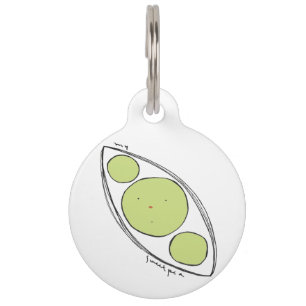 Médaillon Pour Animaux pois doux