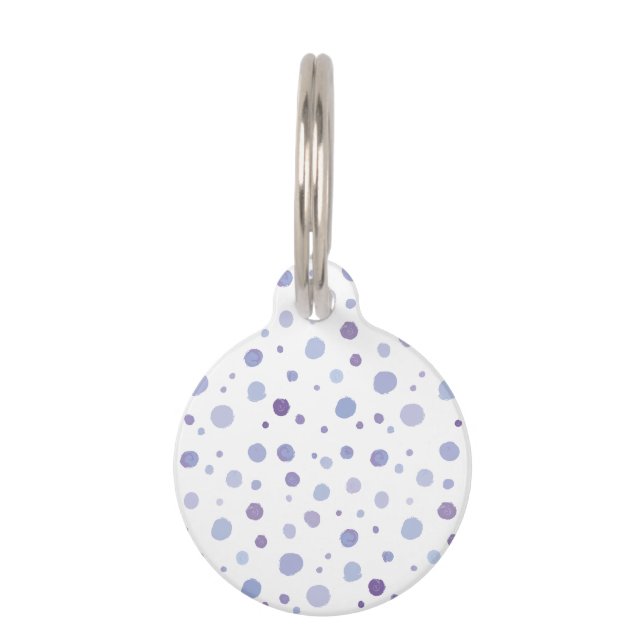 Médaillon Pour Animaux pois peint à la main (Devant)