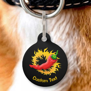 Médaillon Pour Animaux Poivre avec Flamme